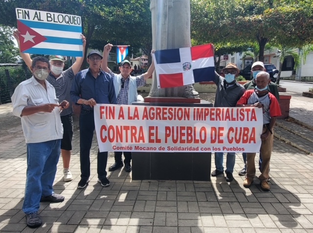 SOLIDARITY WITH CUBA! DOWN WITH THE BLOCKADE! From our sisters and brothers in the Dominican Republic