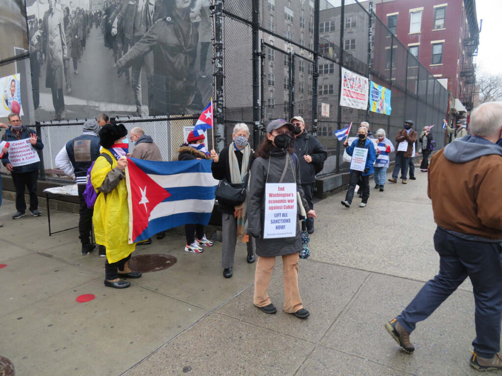 NYC Car Caravan Cuba Solidarity Rally