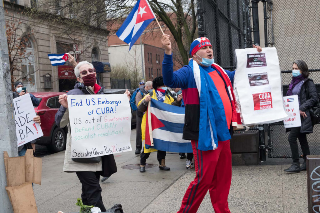 NYC Car Caravan Cuba Solidarity Rally
