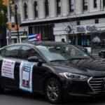 Photos of April 25 NY-NJ car and bike caravan against US embargo of Cuba