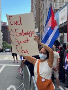 June 23rd Rally at the Cuban Mission, Lexington NYC