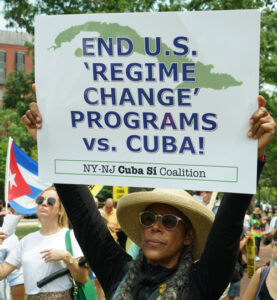 End the blockade of Cuba protest in Washington DC 2021