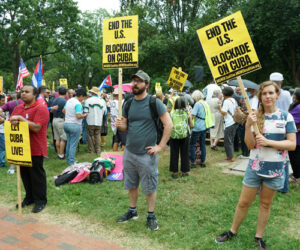 End the blockade of Cuba protest in Washington DC 2021