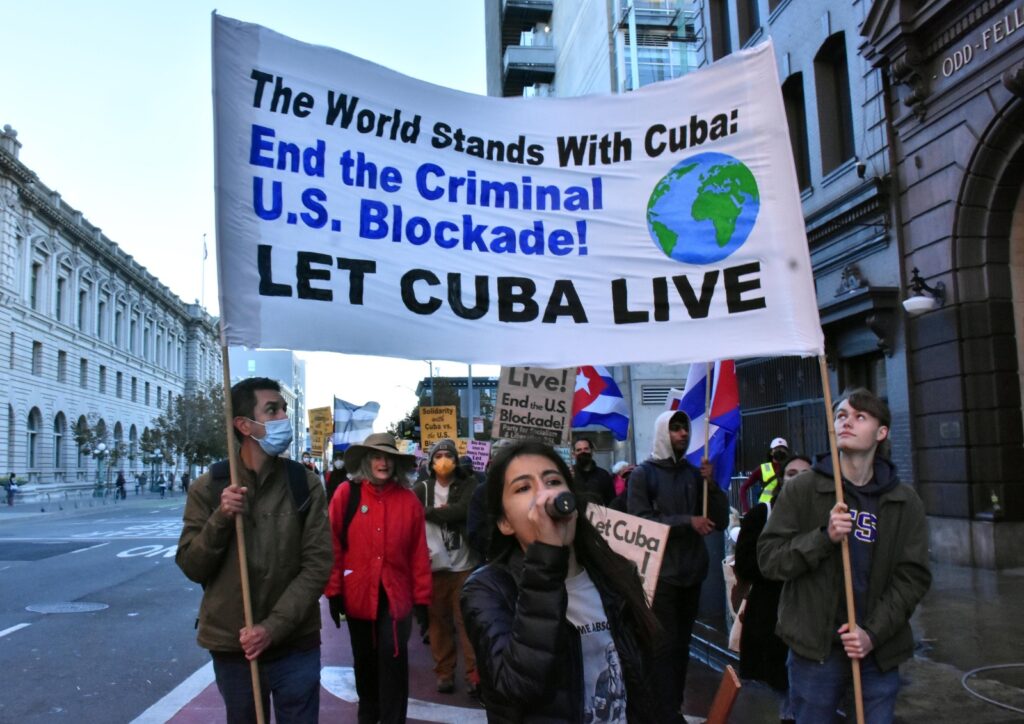 Cuba Solidarity Rally, San Francisco 