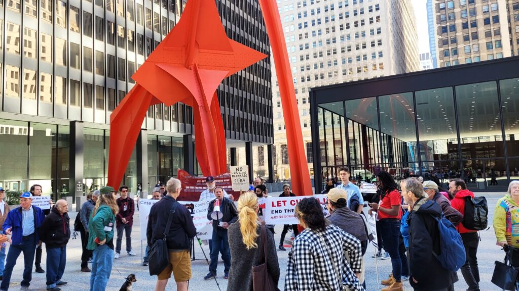 Chicago picket line to end the blockade