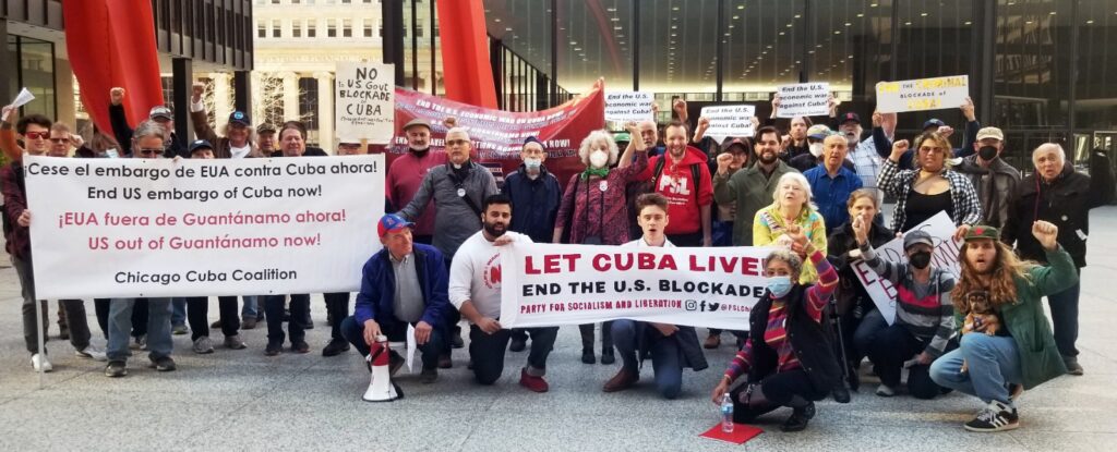 Chicago picket line to end the blockade