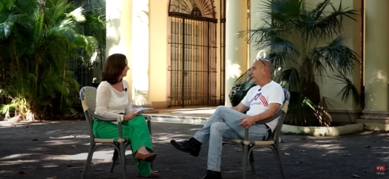 women interviewing carlos lazo cuban american