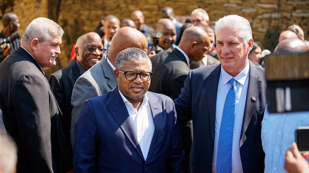 Cuban and African leaders together with suits and ties
