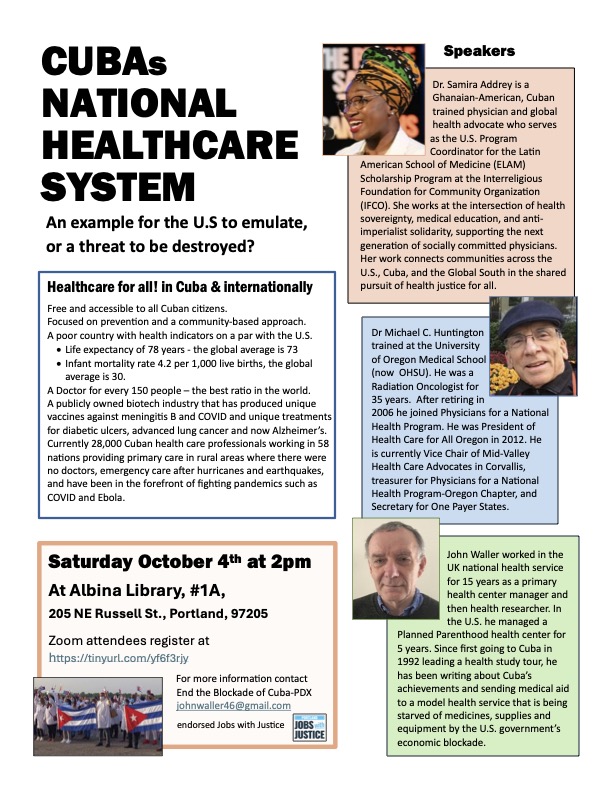 Cuban healthcare public meeting