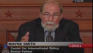 Wayne Smith, Retired US State Department official, Chief of Mission