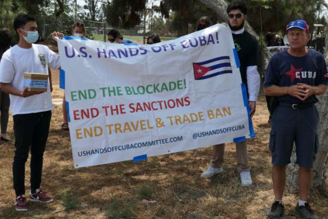 End the blockade of Cuba protest in Washington DC 2021